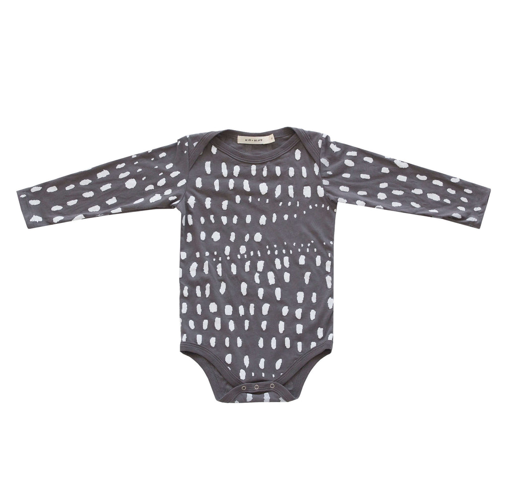 Dots in a Row Bodysuit in Charcoal